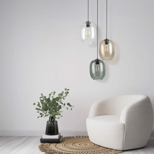 Підвісний світильник, люстра TK Lighting Elio E27 3x15W IP20 Чорний - Зображення 3