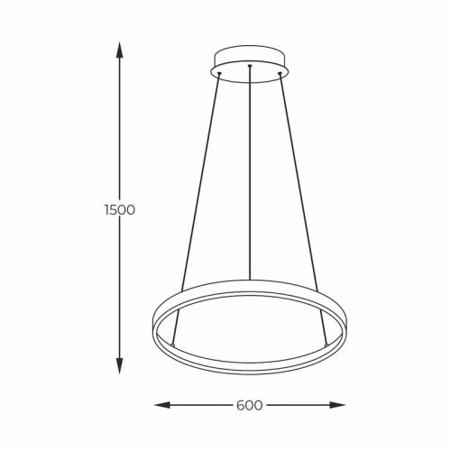Підвісний світильник, люстра Zuma Line Breno Led 1x28W 3000K/4000K/6000K 1700Lm IP20 Золотий - Зображення 2