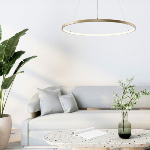 Підвісний світильник, люстра Zuma Line Breno Led 1x36W 3000K/4000K/6000K 2100Lm IP20 Золотий - Зображення 3