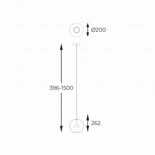 Підвісний світильник, люстра Zuma Line Enceladus Led 1x5W 3000K 500Lm IP20 Золотий - Зображення 3