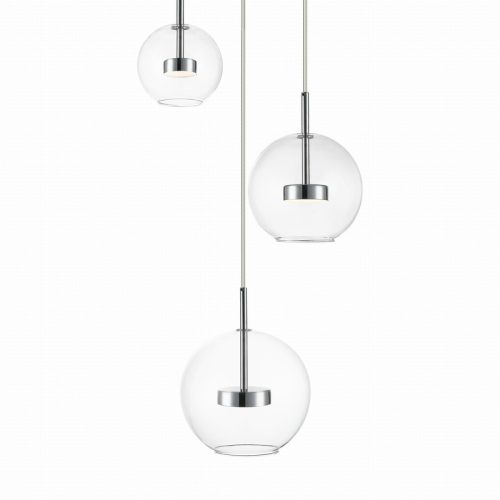 Підвісний світильник, люстра Zuma Line Enceladus Led 3x5W 3000K 1500Lm IP20 Хром - Зображення 2