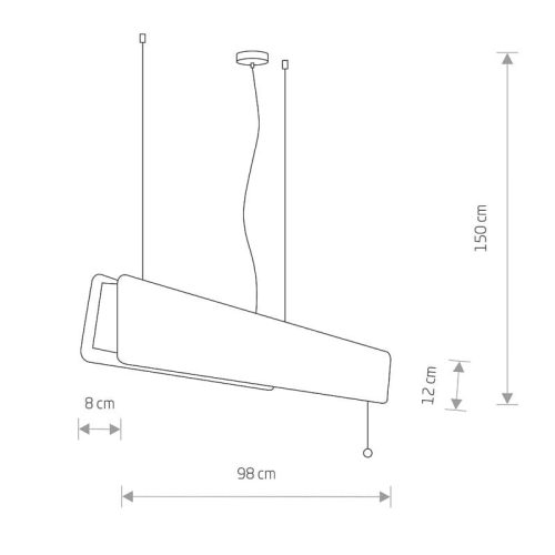 Підвісний світильник, люстра Nowodvorski Oslo led T8LED 1x16W 3000K 2300Lm IP20 Бежевий - Зображення 3