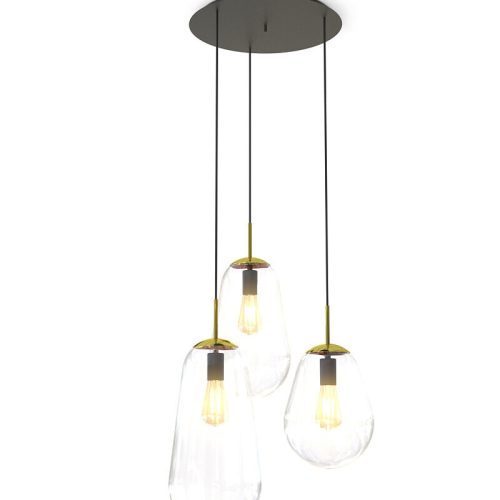 Підвісний світильник, люстра Nowodvorski Pear III E27 3x25W IP20 Чорний - Зображення 3