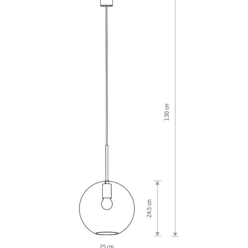 Підвісний світильник, люстра Nowodvorski Sphere L E27 1x40W IP20 Чорний - Зображення 3