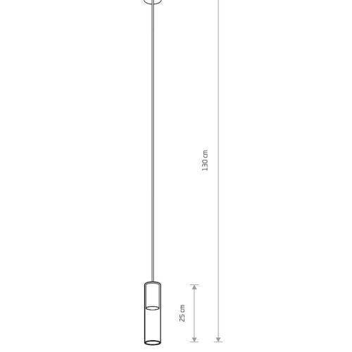 Підвісний світильник, люстра Nowodvorski Cylinder M GU10 1x10W IP20 Чорний - Зображення 2