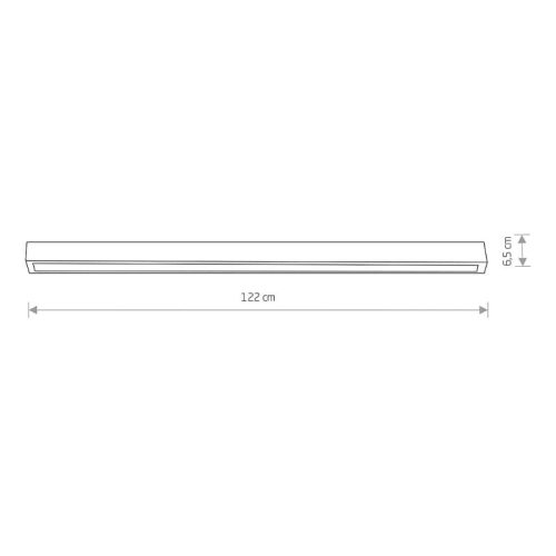 Світильник стельовий Nowodvorski Straight ceiling led T8LED 1x22W 3000K 3200Lm IP20 Чорний - Зображення 2