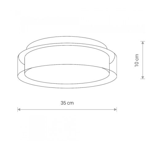 Світильник стельовий Nowodvorski Pan LED 1x17W 4000K 800Lm IP44 Wh - Зображення 3