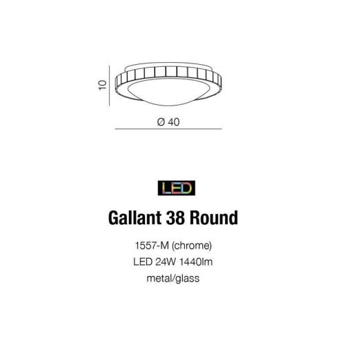 Світильник стельовий Azzardo Gallant LED 1x24W 3000-6500K 1440Lm IP20 - Зображення 3