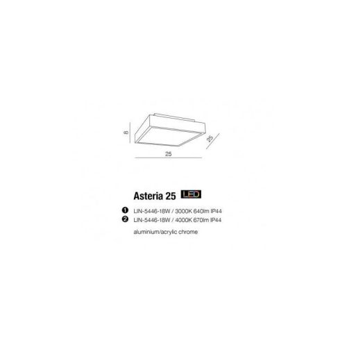 Світильник стельовий Azzardo Asteria LED 1x18W 4000K 670Lm IP44 - Зображення 3