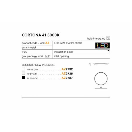 Світильник стельовий Azzardo Cortona(5901238427377) - Зображення 3
