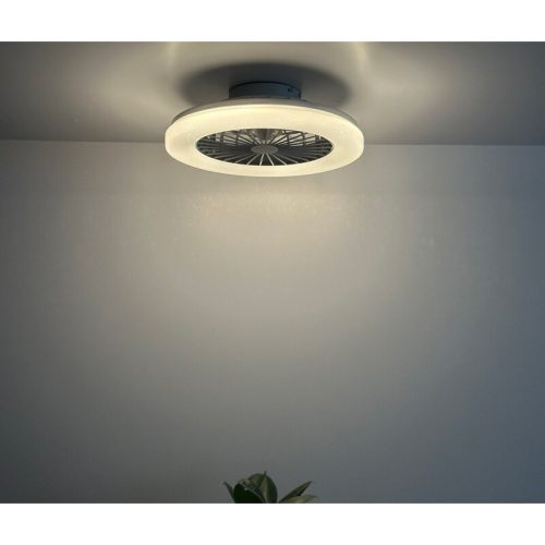 Люстра з вентилятором, стельовий світильник із пультом Goldlux Libya Led max 1x48W 3000K-6500K 5300Lm IP20 WH - Зображення 3