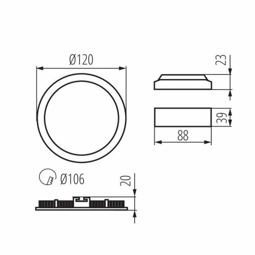 Точковий світильник Kanlux Rounda LED 1x6W 3000K 270Lm IP44 - Зображення 3