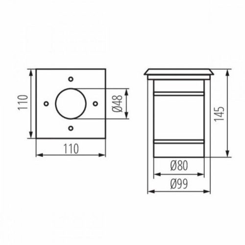 Вуличний світильник Kanlux Berg GU10 1x10W IP67 - Зображення 3
