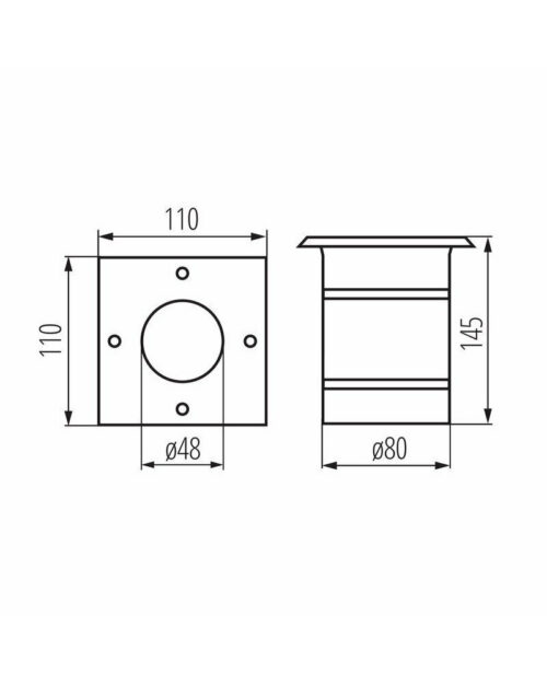 Вуличний світильник Kanlux Berg GU10 1x10W IP67 - Зображення 3