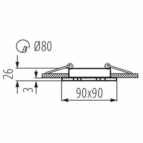 Точковий світильник Kanlux Seidy GX5.3 1x50W IP20 - Зображення 3