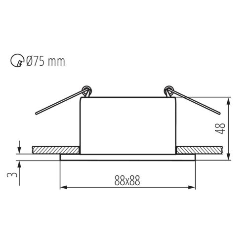 Точковий світильник Kanlux Glozo DSL SR/W GX5.3/GU10 1x10W IP20 Wh - Зображення 3