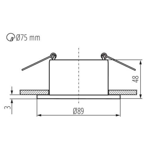 Точковий світильник Kanlux Glozo DSO B/W GU10/GU5.3 1x10W IP20 Wh - Зображення 3