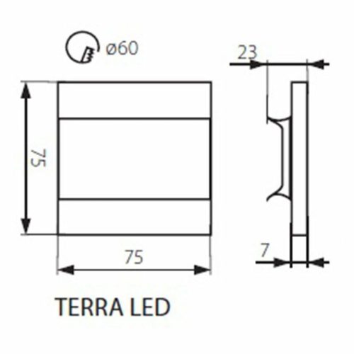 Світильник для підсвітки сходів/коридору Kanlux Terra LED 1x0.8W 3000K 13Lm IP20 - Зображення 3
