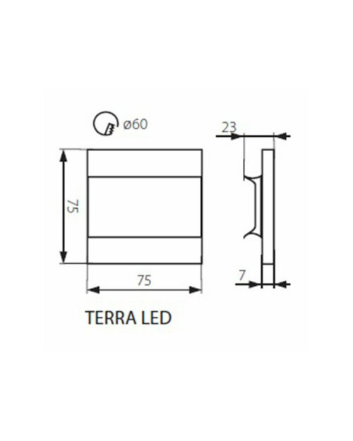 Світильник для підсвітки сходів/коридору Kanlux Terra LED 1x0.8W 6500K 15Lm IP20 - Зображення 3