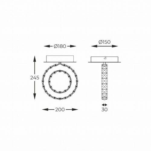 Світильник стельовий Zuma Line Girona Led 1x10W 3000K 1100Lm IP20 Gold - Зображення 3