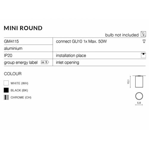 Точковий світильник Azzardo MINI(GM4115CH) - Зображення 3