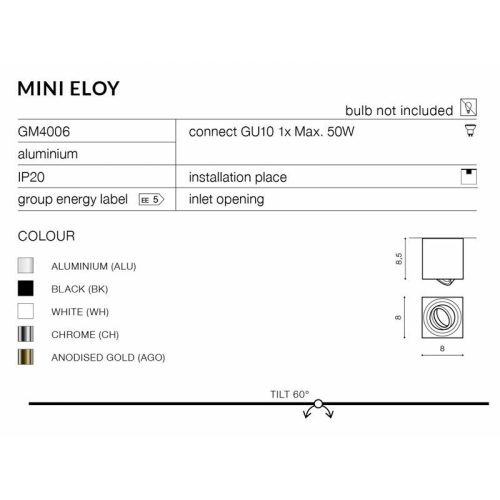 Точковий світильник Azzardo MINI(GM4006CH) - Зображення 3