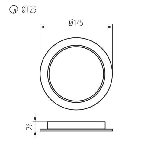 Точковий світильник Kanlux Tavo LED 1x12W 4000K 1250Lm IP20 - Зображення 3