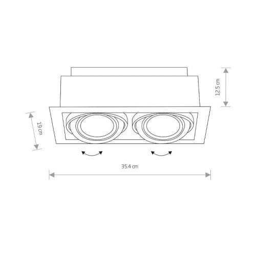 Точковий світильник Nowodvorski Downlight GU10, ES111 2x15W IP20 Чорний - Зображення 2