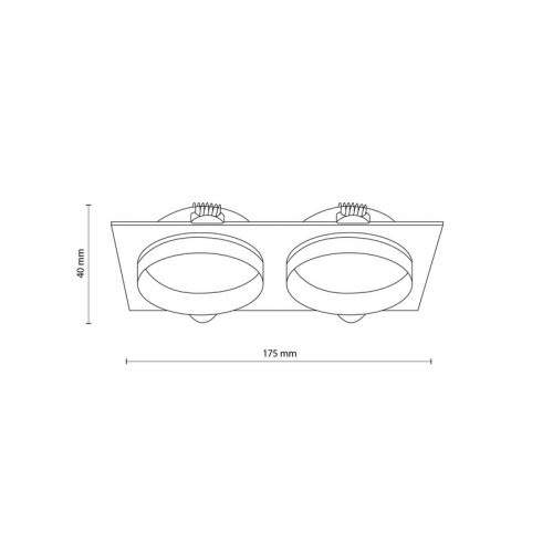 Точковий світильник TK Lighting Jet GU10 2x10W IP20 Bk - Зображення 3