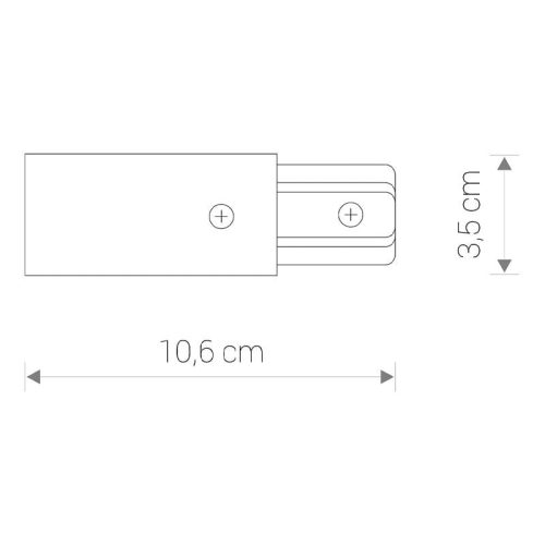 Токоввід Nowodvorski Profile power end cap IP20 Bl - Зображення 2
