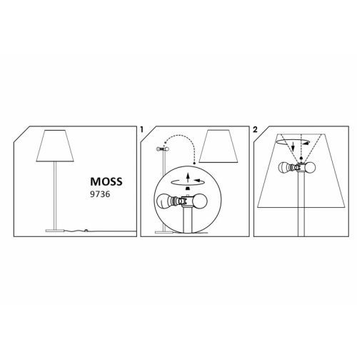 Торшер Nowodvorski Moss E27 3x60W IP20 Чорний - Зображення 3