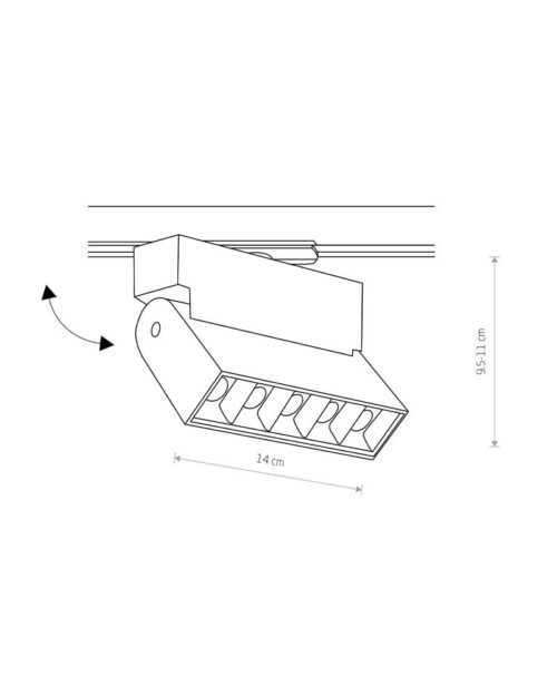 Трековий світильник Nowodvorski Profile Focus LED 1x9W 4000K 460Lm IP20 Bl - Зображення 3
