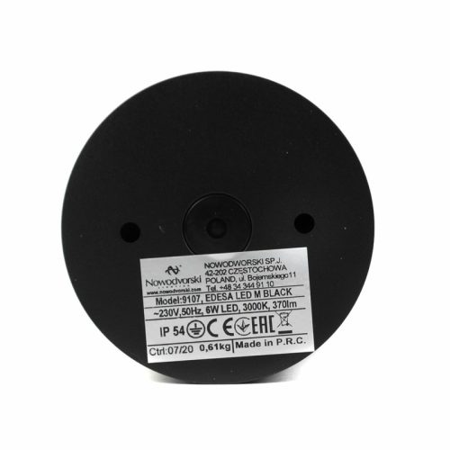 Точковий світильник Nowodvorski Edesa LED 1x7W 3000K 530Lm IP54 Чорний - Зображення 3