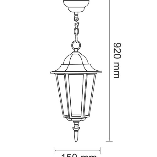 Вуличний світильник Goldlux Liguria E27 1x20W IP43 PT - Зображення 3