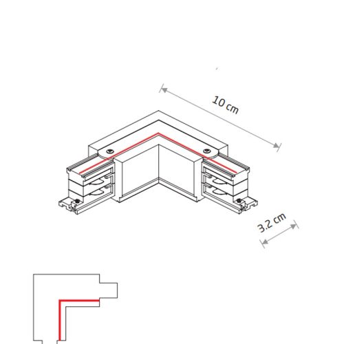 З'єднувач Nowodvorski Ctls Power L Connector Right Bl - Зображення 3