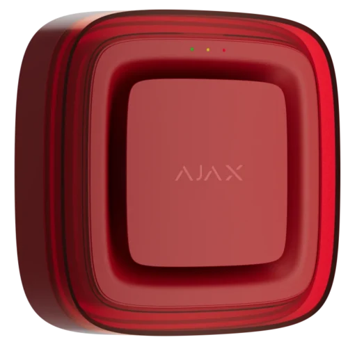 Бездротовий адресний пожежний оповіщувач світлозвуковий Ajax EN54 FireProtect (Sounder/VAD) Jeweller Red (118601.279.RD1) - Зображення 6