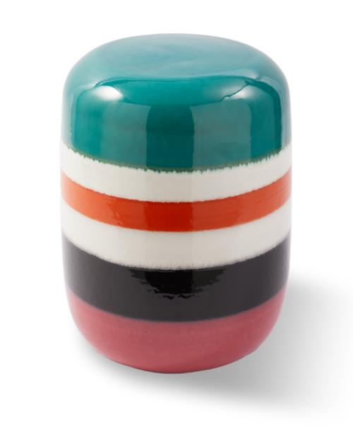 Striped Pill Side Table