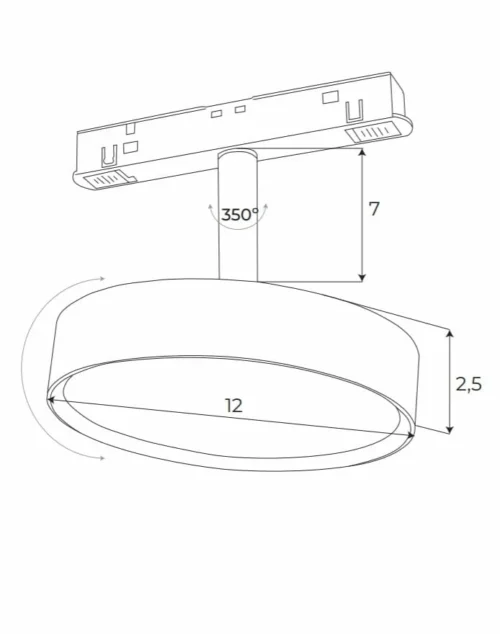 Magnetic Spotlight 12W Zigbee - Зображення 3